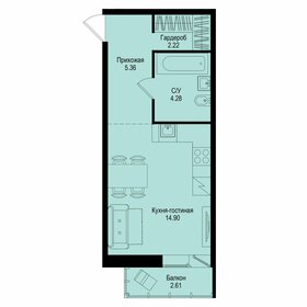 Квартира 27,5 м², студия - изображение 1
