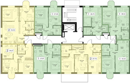 Квартира 57,8 м², 2-комнатная - изображение 2