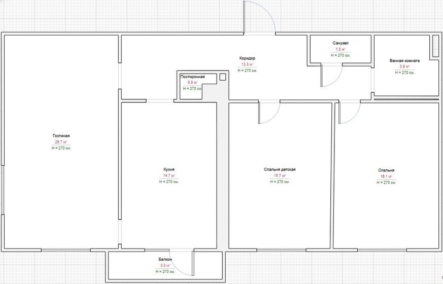 84 м², 3-комнатная квартира 12 000 000 ₽ - изображение 50