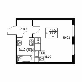 Квартира 29,9 м², студия - изображение 1