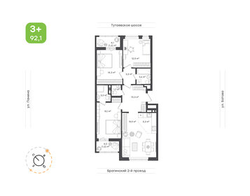 Квартира 92,1 м², 4-комнатная - изображение 2