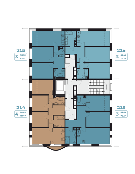 79,5 м², 3-комнатная квартира 19 296 928 ₽ - изображение 60