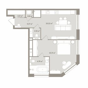 Квартира 60,3 м², 2-комнатные - изображение 2