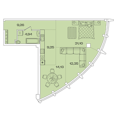 Квартира 71 м², 2-комнатная - изображение 3