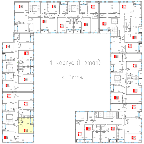 47,2 м², 1-комнатная квартира 5 569 600 ₽ - изображение 30