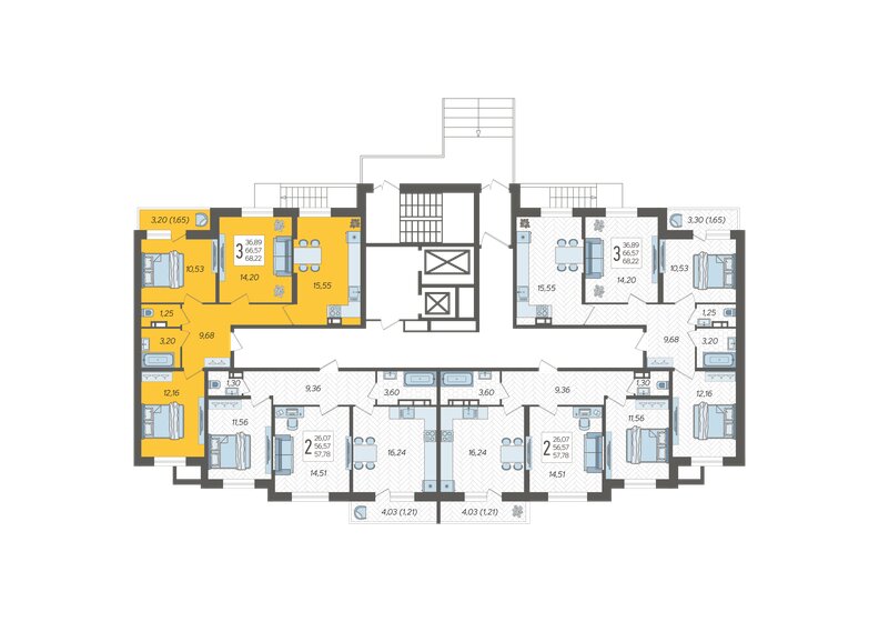 98 м², 4-комнатная квартира 6 500 000 ₽ - изображение 57