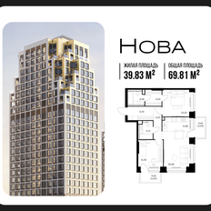 Квартира 69,8 м², 2-комнатная - изображение 2