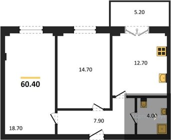 Квартира 60,4 м², 2-комнатная - изображение 1
