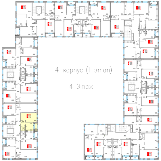 47,2 м², 1-комнатная квартира 5 569 600 ₽ - изображение 40