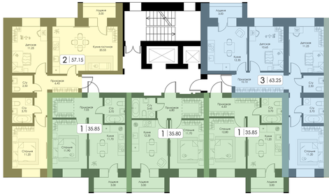 Квартира 35,9 м², 1-комнатная - изображение 2