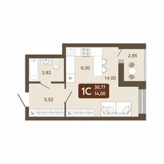 Квартира 30,8 м², студия - изображение 2