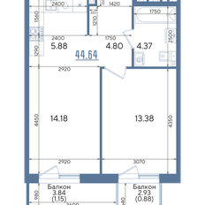 Квартира 44,6 м², 1-комнатная - изображение 4