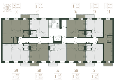 Квартира 36,7 м², 1-комнатная - изображение 2
