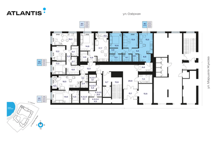 Квартира 68,9 м², 3-комнатная - изображение 2