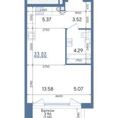 Квартира 33 м², студия - изображение 4
