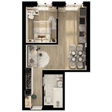 Квартира 36 м², 2-комнатная - изображение 3