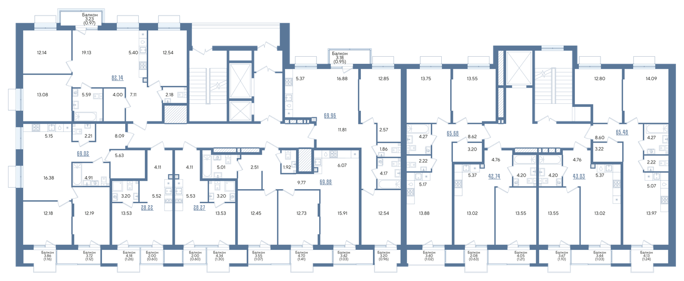 52 м², 2-комнатная квартира 8 690 000 ₽ - изображение 68