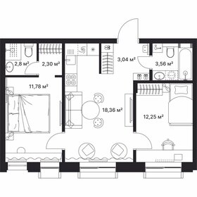 Квартира 54 м², 2-комнатная - изображение 1