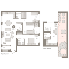 Квартира 163,8 м², 3-комнатная - изображение 2