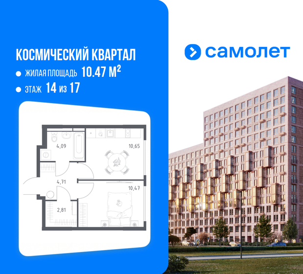 31,4 м², квартира-студия 7 850 000 ₽ - изображение 20