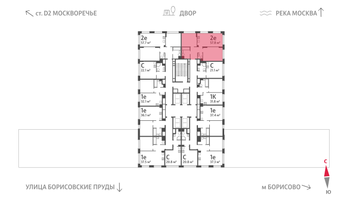 58 м², 2-комнатная квартира 22 185 058 ₽ - изображение 80