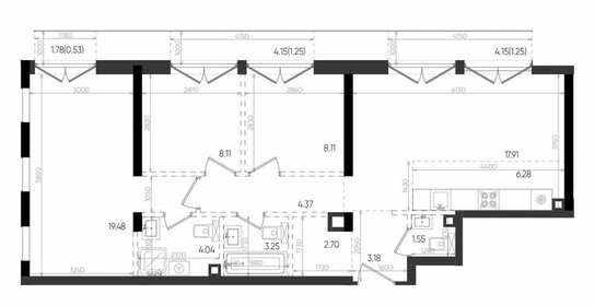 Квартира 82 м², 3-комнатная - изображение 1