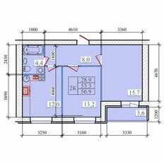 Квартира 56,9 м², 2-комнатная - изображение 2