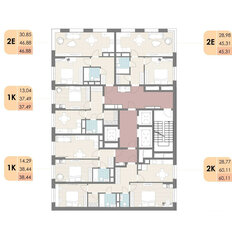 Квартира 37,5 м², 1-комнатная - изображение 4