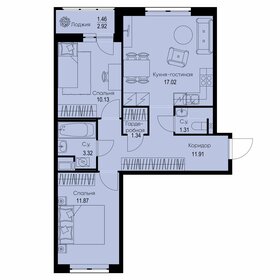 Квартира 58,4 м², 2-комнатная - изображение 1