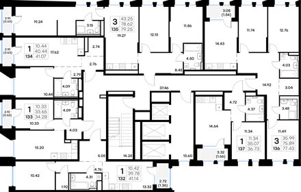 Квартира 77,4 м², 3-комнатная - изображение 2
