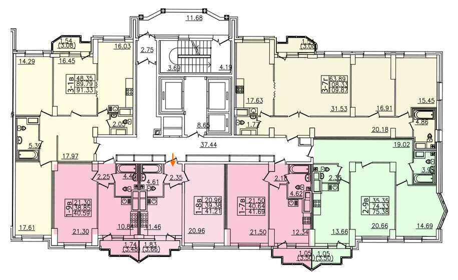 41 м², 1-комнатная квартира 9 290 000 ₽ - изображение 75