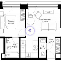 Квартира 39,9 м², 1-комнатная - изображение 1
