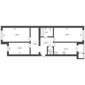 Квартира 94,3 м², 3-комнатная - изображение 1