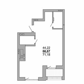 Квартира 71,2 м², 2-комнатная - изображение 1