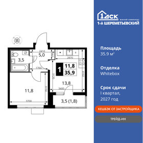 Квартира 35,9 м², 1-комнатная - изображение 1