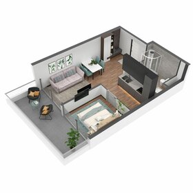 Квартира 61 м², 2-комнатные - изображение 1