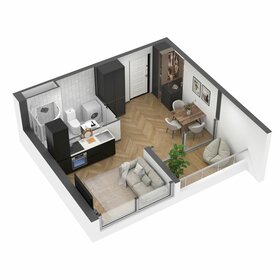 Квартира 30,7 м², 1-комнатные - изображение 1