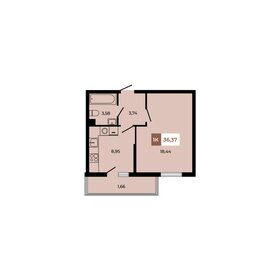 Квартира 36,4 м², 1-комнатная - изображение 1