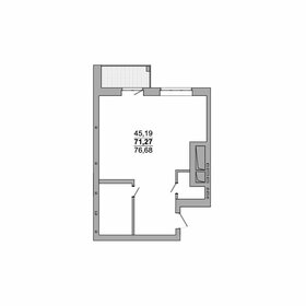 Квартира 76,7 м², 2-комнатная - изображение 1