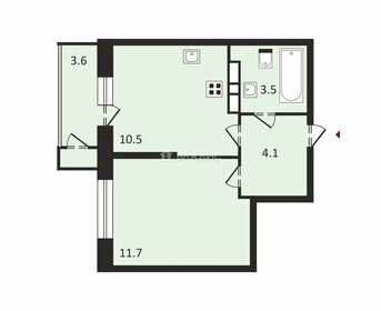 Квартира 33,7 м², 1-комнатная - изображение 1