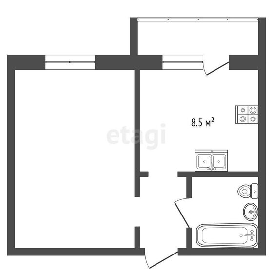 31 м², 1-комнатная квартира 3 450 000 ₽ - изображение 44