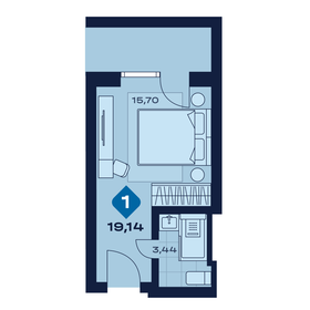 Квартира 19,1 м², 1-комнатные - изображение 1
