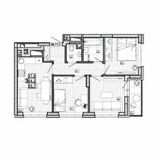 Квартира 55,7 м², 3-комнатная - изображение 2