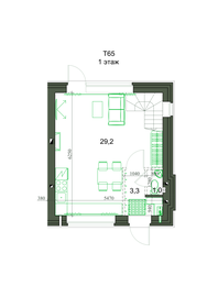 Квартира 63,9 м², 2-комнатная - изображение 1