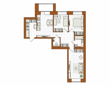 Квартира 76,7 м², 3-комнатная - изображение 1