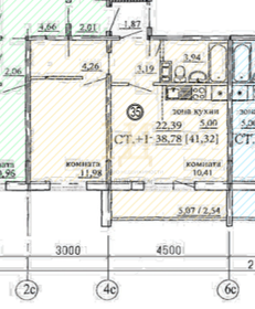 Квартира 41,3 м², 2-комнатная - изображение 1