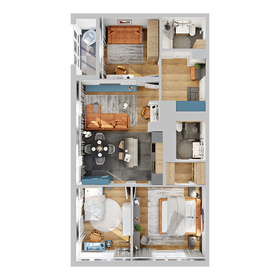 Квартира 84,9 м², 3-комнатная - изображение 1