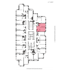 Квартира 35,3 м², 1-комнатная - изображение 2