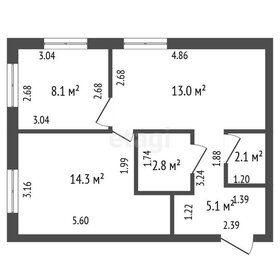 Квартира 45,4 м², 2-комнатная - изображение 1