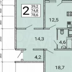 Квартира 76 м², 2-комнатная - изображение 5